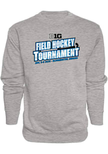 Big Ten Mens Grey Field Hockey Championships Long Sleeve Crew Sweatshirt