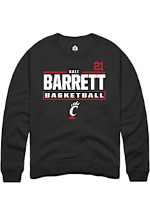 Kali Barrett Cincinnati Bearcats Mens Black NIL Stacked Box Player Crew