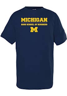 Michigan Wolverines Youth Navy Blue Ross Business School Short Sleeve T-Shirt