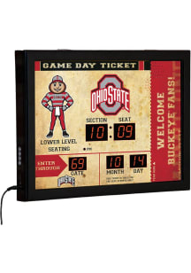 Black Ohio State Buckeyes Scoreboard Wall Clock