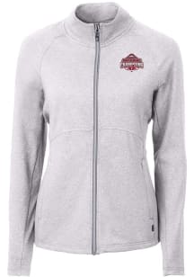 Womens Ohio State Buckeyes Grey Cutter and Buck 2024 Football National Champion Adapt Eco Knit L..