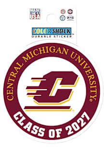 Central Michigan Chippewas Class of 2027 Durable Stickers - Maroon