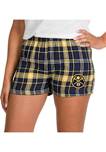 Concepts Sport Denver Nuggets Womens Gold Ultimate Flannel Shorts
