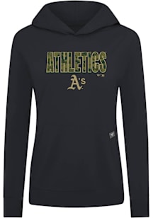 Levelwear Oakland Athletics Womens Black Relay Protect Hooded Sweatshirt
