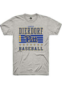 Carter Dierdorf Rally Mens Ash Pitt Panthers NIL Striped Player T Shirt