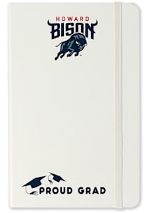 Howard Bison Proud Grad team logo Notebook and Folder - White