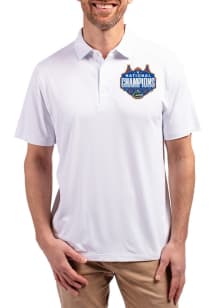 Cutter and Buck Florida Gators Mens White 2025 National Champions Forge Recycled Short Sleeve Polo