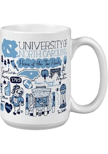 North Carolina Tar Heels 15oz Julia Gash Ceramic Mug - White