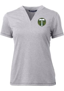 Cutter and Buck Portland Timbers Womens Grey Forge Short Sleeve T-Shirt