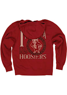 Blue 84 Indiana Hoosiers Mens Crimson Football Helmet Long Sleeve Hoodie