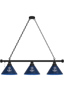 Navy Midshipmen 3 Shade Black Billiard Lamp