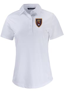 Cutter and Buck Real Salt Lake Womens White Prospect Short Sleeve Polo Shirt