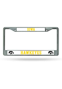 Iowa Hawkeyes Premium Chrome License Plate Frame - Silver