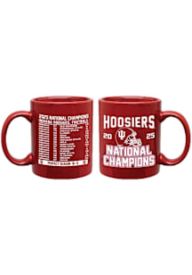 Indiana Hoosiers 11oz Scoreboard 2025 Nat Champ Perfect Season Mug Ceramic Mug - Crimson