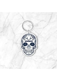 Dallas Cowboys Acrylic Skull Keychain