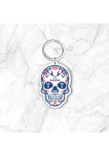 Texas Rangers Sugar Skull Keychain