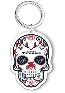 Houston Texans Acrylic Skull Keychain - Red
