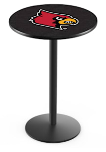 Louisville Cardinals Black Round Base Pub Table