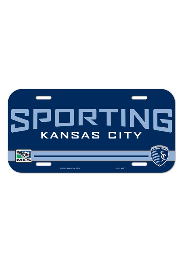 Sporting Kansas City Navy Plastic Car Accessory License Plate