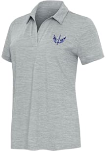 Antigua St Louis Battlehawks Womens Blue Layout Short Sleeve Polo Shirt