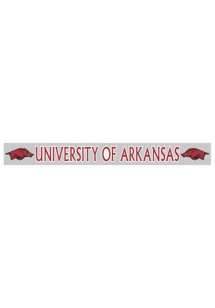 Arkansas Razorbacks 2x20 Full Name Color Auto Strip - Cardinal