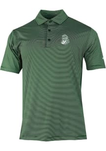 Mens Michigan State Spartans Green Columbia Vault Heat Seal Double Hit Short Sleeve Polo Shirt