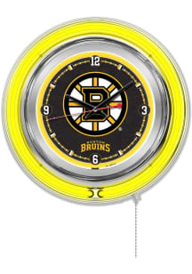 Boston Bruins Double Neon Wall Clock