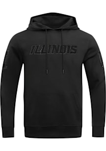 Pro Standard Illinois Fighting Illini Mens Black Triple Black Fashion Hood