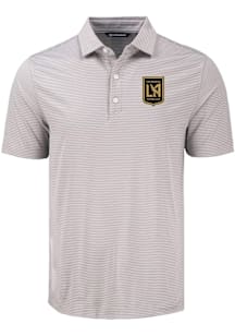 Cutter and Buck Los Angeles FC Mens Grey Forge Eco Fine Line Short Sleeve Polo