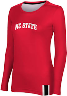 ProSphere NC State Wolfpack Womens Red Solid LS Tee