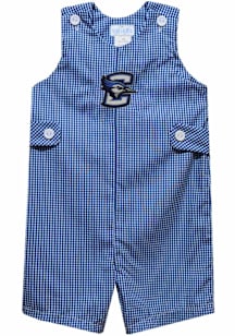 Vive La Fete Creighton Bluejays Toddler Blue Gingham Overalls