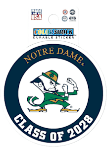 Notre Dame Fighting Irish Class of 2028 Durable Stickers - Navy Blue