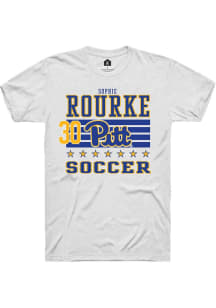 Sophie Rourke Rally Mens White Pitt Panthers NIL Striped Player T Shirt