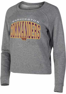 Concepts Sport Washington Commanders Womens Ash MAINSTREAM Crew Sweatshirt