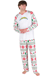 Concepts Sport Los Angeles Chargers Mens White Holiday Tidings Sleep Pants
