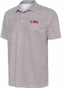 Antigua LSU Tigers Mens White Star Short Sleeve Polo