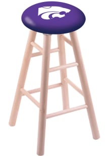 Brown K-State Wildcats Round Cushion Maple Pub Stool