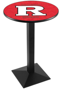 Black Rutgers Scarlet Knights Square Base Pub Table