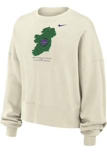 Womens K-State Wildcats Ivory Nike Aer Lingus Classic Crew Sweatshirt