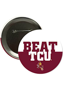 Arizona State Sun Devils 3" Beat TCU Button - Red