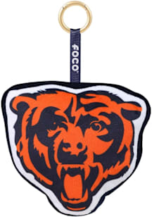 Chicago Bears Team Logo Plush Backpack Clip Keychain - Orange