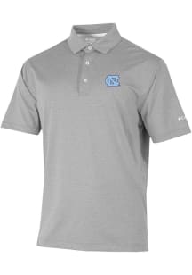 Columbia North Carolina Tar Heels Mens Grey Sand Tee Short Sleeve Polo