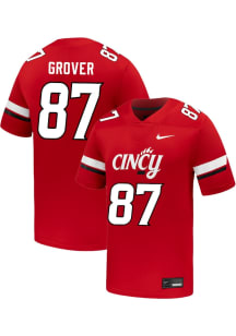 Gavin Grover Nike Mens Red Cincinnati Bearcats NIL Name And Number Football Jersey