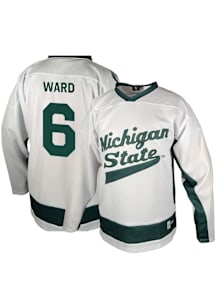 Genuine Collective Cole Ward Michigan State Spartans Mens White NIL Hockey Jersey
