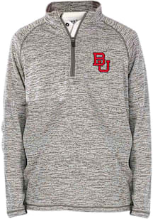 Boston Terriers Youth Grey Mathew Long Sleeve Quarter Zip Shirt