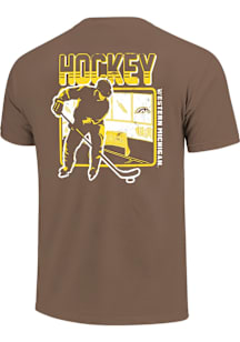 Western Michigan Broncos Brown Hockey Stripe Short Sleeve T Shirt