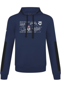 Levelwear Minnesota Twins Mens Navy Blue Bombay Cooperstown Campaign Long Sleeve Hoodie