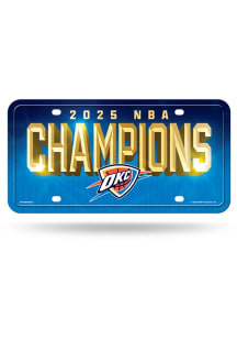 Oklahoma City Thunder Navy Blue 2025 Finals Champions Car Accessory License Plate