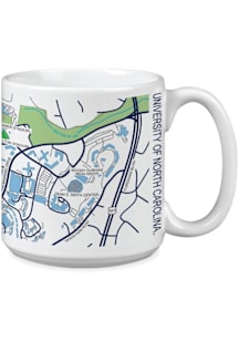 North Carolina Tar Heels 20oz Campus Map Ceramic Mug - White