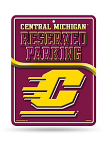 Central Michigan Chippewas Primary Metal Parking Sign - Maroon